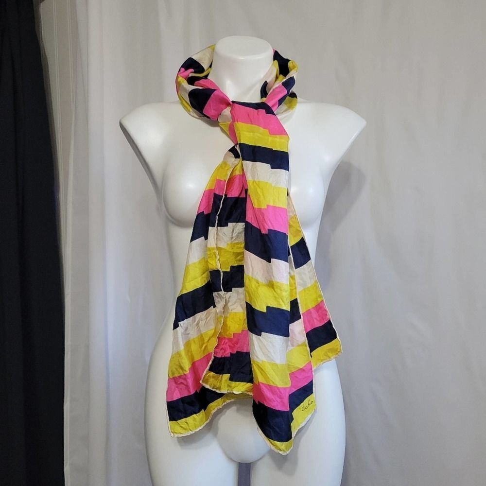 Vintage Echo color block scarf